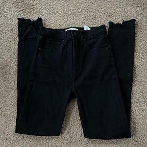 Abercrombie and fitch super skinny, ultra high rise black jeans